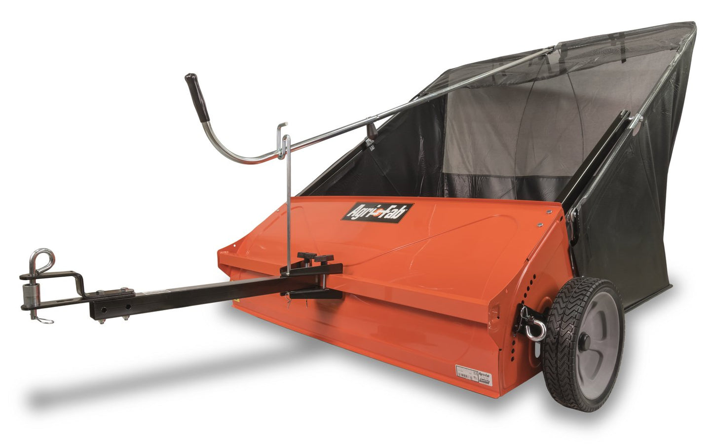 Agri-Fab 45-0492 44" Tow-Behind Lawn Sweeper, 25 cu. ft Hopper Bag Capacity; Leaf & Grass Catcher, with Adjustable Brush Height and Dump From Seat Handle
