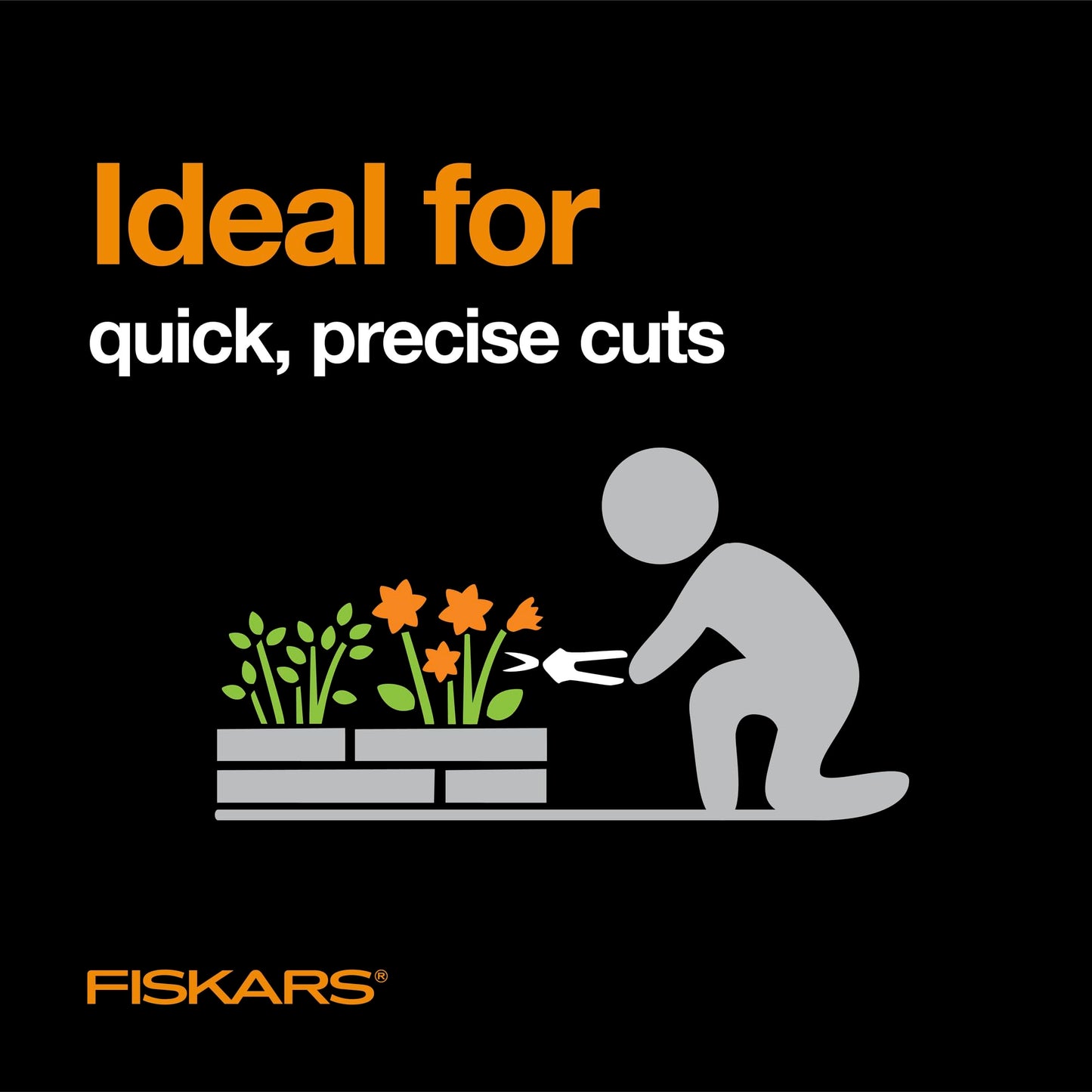 Fiskars Pruning Snips - 6" Garden Shears with Comfort Grip and Spring Action - 2 Pack