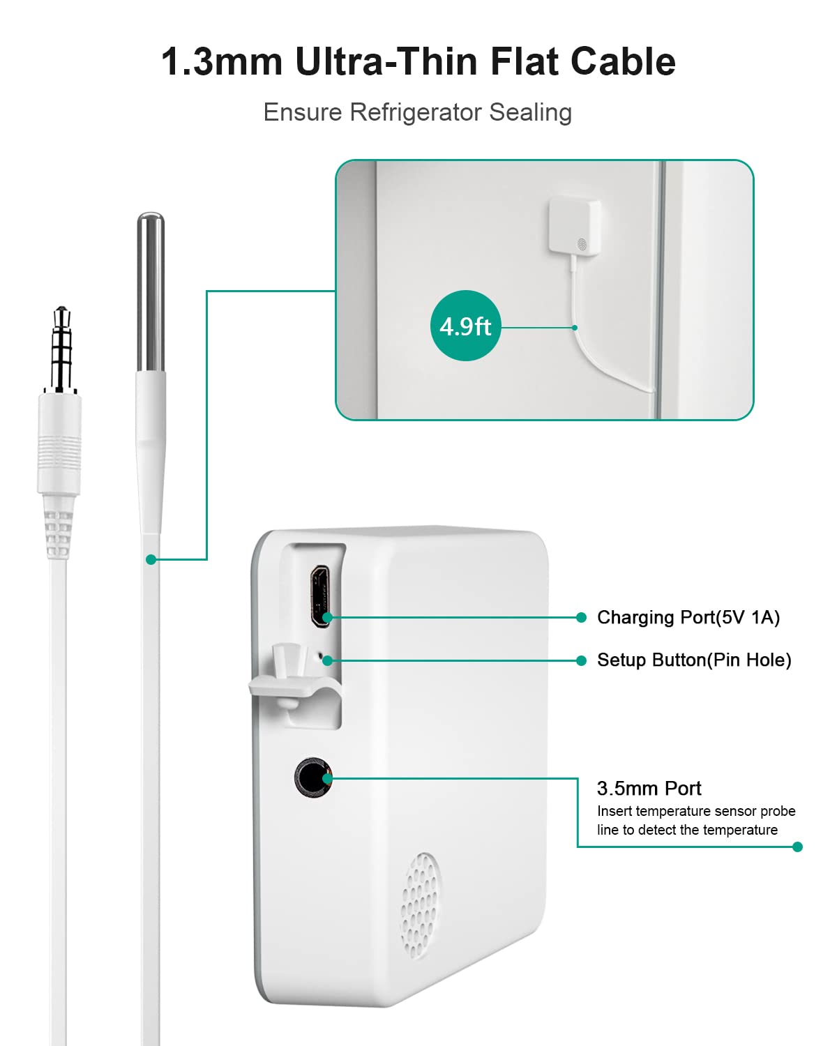 MOCREO WiFi Thermometer Freezer Alarm, Email Alert, App Notification (2 Pack) …