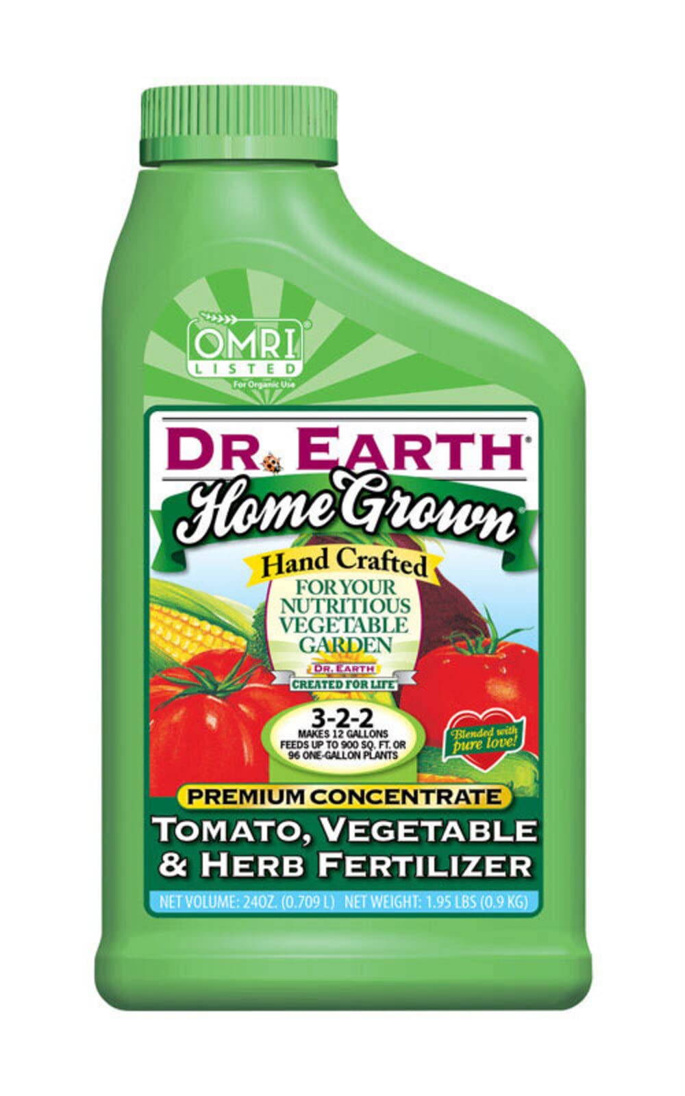Dr. Earth Home Grown Tomato Vegetable & Herb Organic 3-2-2 Plant Fertilizer 24 Oz. - Case of: 1
