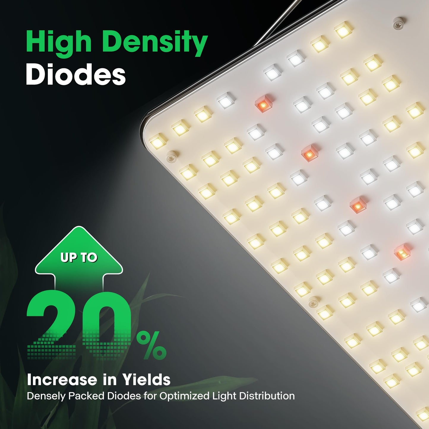VIVOSUN VS2000 LED Grow Light with Samsung LM301 Diodes & Brand Driver Dimmable Lights Sunlike Full Spectrum Plant Grow Lamps for 4x2/3x3 Grow Tent