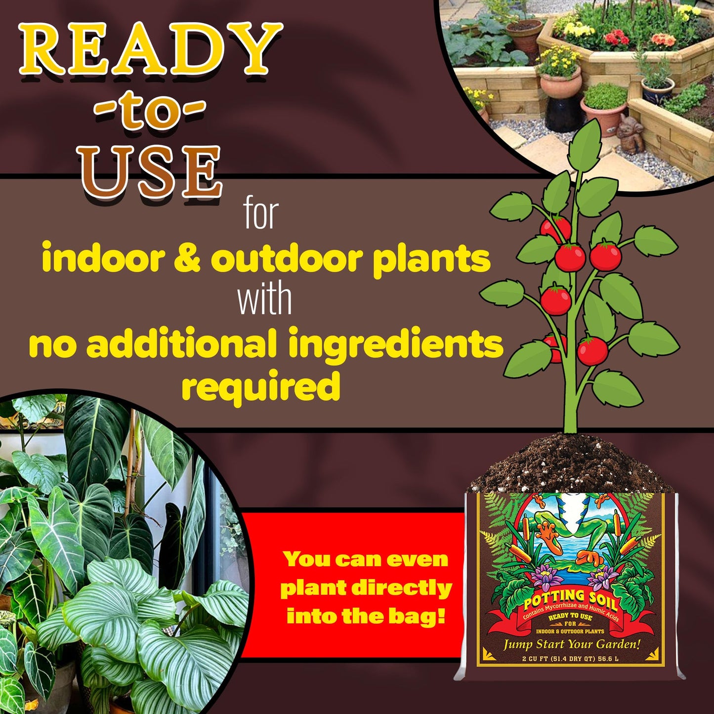 FoxFarm Happy Frog Potting Soil, 2cu ft (Pack of 6) - for Indoor/Outdoor Container Plants