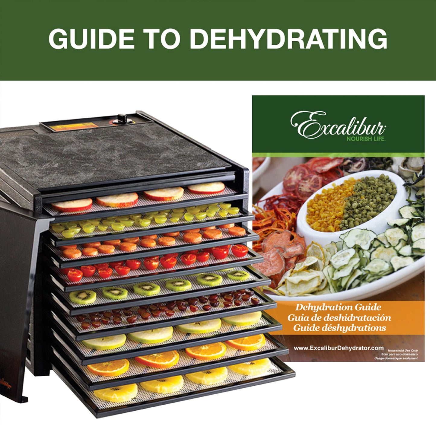 Excalibur Electric Food dehydrators, 9 Tray 600W, Black