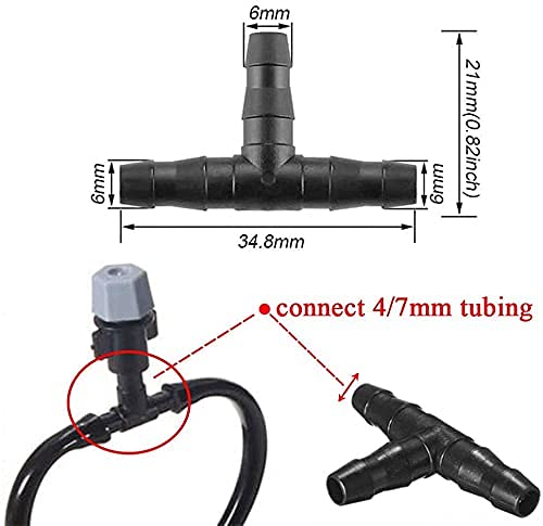 280 Pcs Barbed Connectors Irrigation Fittings Kit,Drip Irrigation Barbed Connectors 1/4''Tubing Fittings Kit