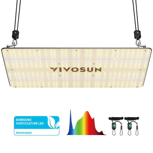 VIVOSUN VS2000 LED Grow Light with Samsung LM301 Diodes & Brand Driver Dimmable Lights Sunlike Full Spectrum Plant Grow Lamps for 4x2/3x3 Grow Tent