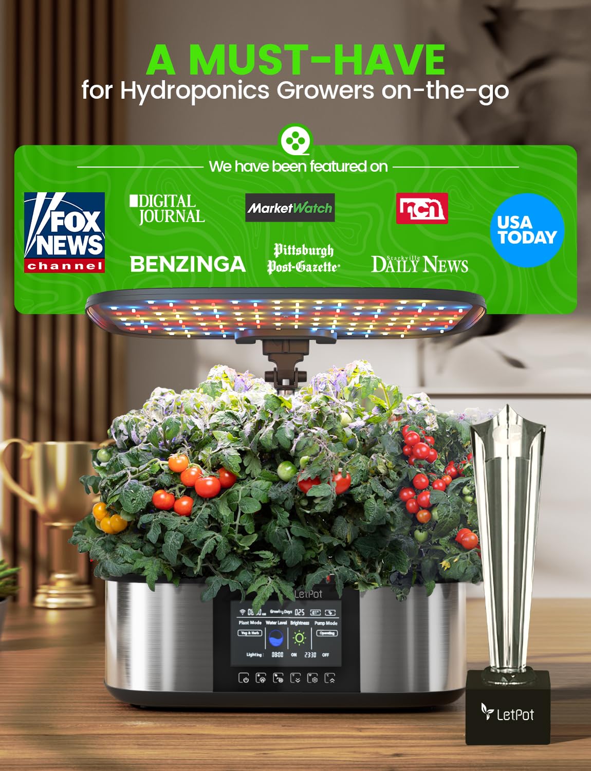 LetPot LPH-Max Hydroponics Growing System Kit, 21 Pods APP & WiFi Automatic Controlled Smart Indoor Garden
