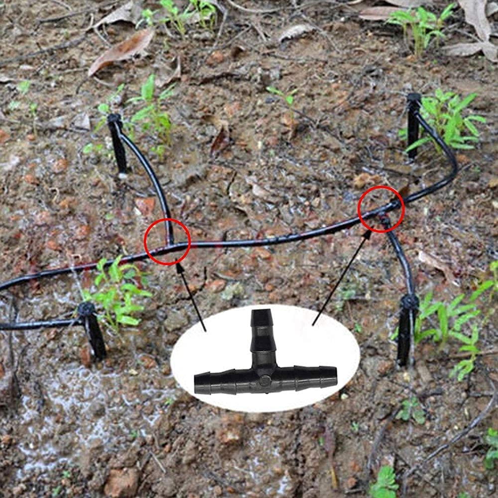 280 Pcs Barbed Connectors Irrigation Fittings Kit,Drip Irrigation Barbed Connectors 1/4''Tubing Fittings Kit