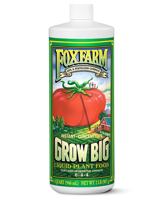 FoxFarm Grow Big Liquid Plant Food - Bloom Fertilizer for Flowers, Fruits, and Vegetables
