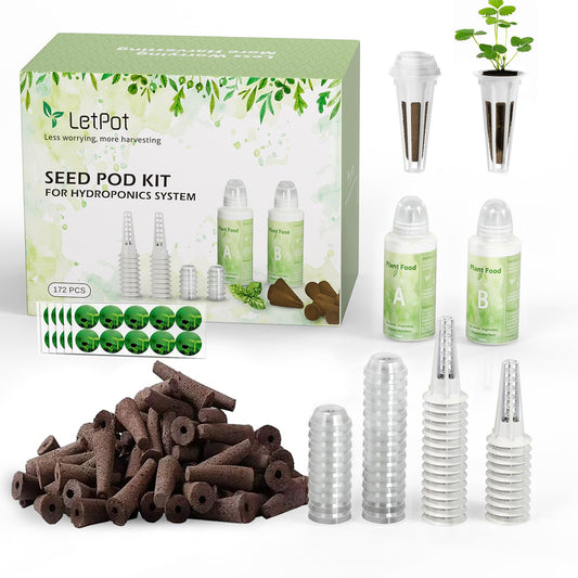 LetPot 172 Pcs Seed Pod Kits, Hydroponics Growing Sponges