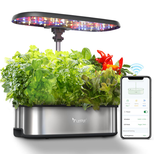 LetPot LPH-SE Hydroponics Growing System, 12 Pods Smart Herb Garden Kit Indoor, Indoor Garden, APP & WiFi Controlled